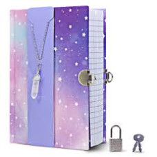 GALAXY DIARY WITH CRYSTAL NECKLACE