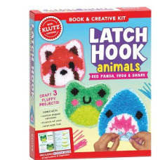 LATCH HOOK ANIMALS RED PANDA FROG SHARK 
