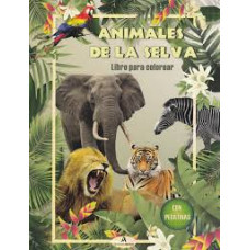 ANIMALES DE LA SELVA LIBRO DE COLOREAR  