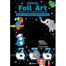 ANIMALES FOIL ART COLOREA CON PAPEL BRIL