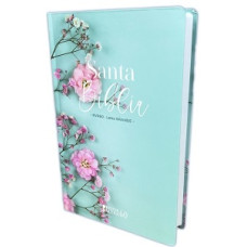 BIBLIA RVR 1960 LETRA GRANDE FLORES TURQ